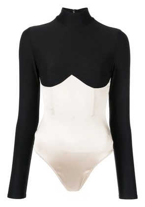 Fleur Du Mal mock neck long-sleeve bodysuit - Black