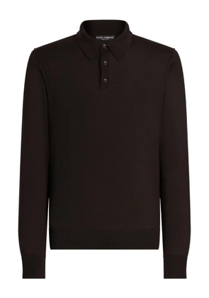Dolce & Gabbana long-sleeve polo shirt - Black