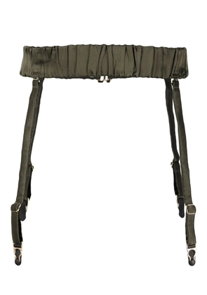 Maison Close silk garter belt - Green