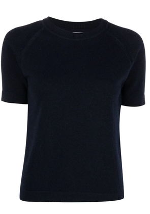 Barrie short-sleeve cashmere knit top - Blue