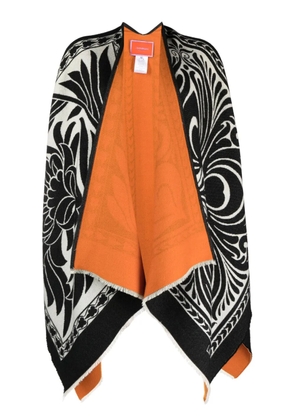 La DoubleJ Reversible felted wool blend poncho - Black