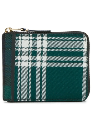 Comme Des Garçons Wallet Large Green Tartan Wallet