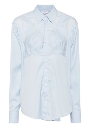 Vaquera bra-detail cotton shirt - Blue