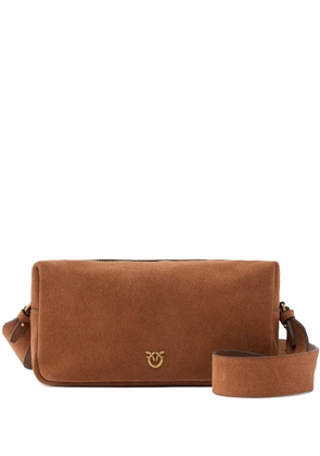 PINKO antique-gold logo crossbody bag - Brown