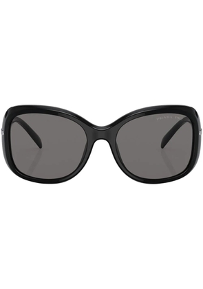 Prada Eyewear logo-arm detail sunglasses - Black