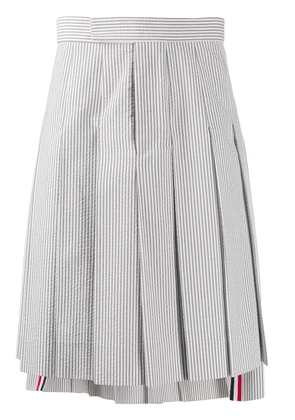 Thom Browne Seersucker Classic Rise Skirt - Grey