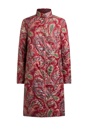 ETRO quilted paisley reversible coat - Red