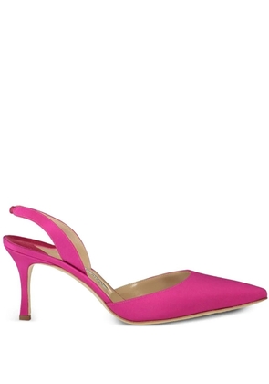 Manolo Blahnik 70mm Carolyne slingback satin pumps - Pink