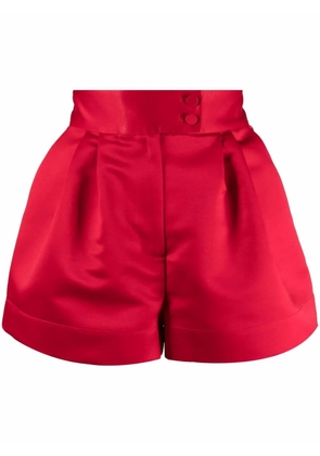 STYLAND high-waisted satin shorts - Red