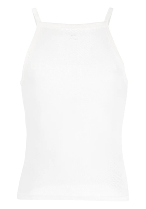 Courrèges Bumpy Contrast mesh tank top - White