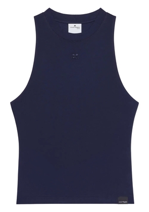 Courrèges appliqué tank top - Blue