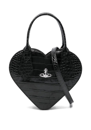 Vivienne Westwood heart-shape embossed tote bag - Black