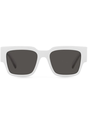 Dolce & Gabbana Eyewear square-frame logo-print sunglasses - White