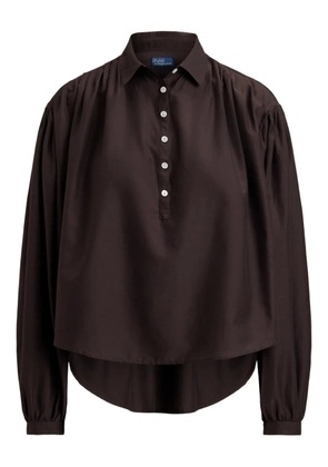 Polo Ralph Lauren collared long-sleeved blouse - Brown