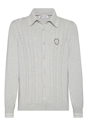 Brunello Cucinelli cable-knit cardigan - Grey