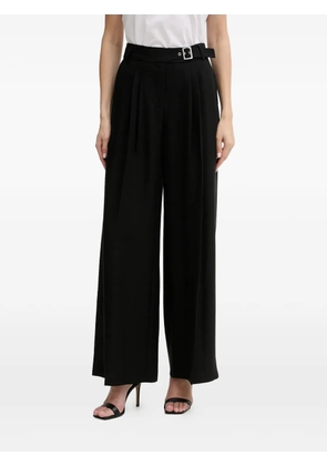 Karl Lagerfeld belted pleated trousers - Black
