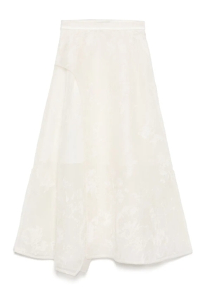SHIATZY CHEN printed skirt - White