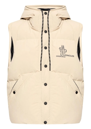 Moncler Grenoble logo-print padded gilet - Neutrals