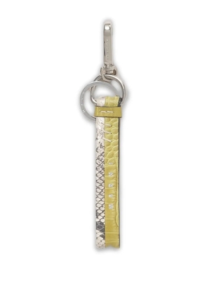Marni crocodile-effect print leather keyring - Green