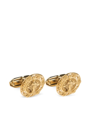 Dolce & Gabbana embellished round cufflinks - Gold