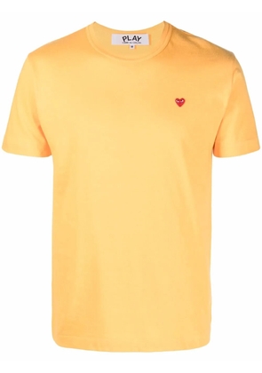 Comme Des Garçons Play logo-patch short-sleeve T-shirt - Orange