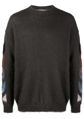 Off-White diagonal Arrows knitted jumper - Grey
