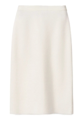 Fabiana Filippi hopsack knitted midi skirt - White