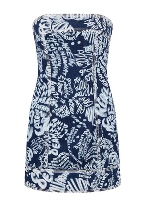 DSQUARED2 zip-fastening mini denim dress - Blue