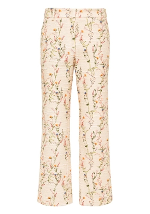 La DoubleJ 24/7 floral straight-leg trousers - Neutrals