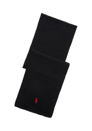Polo Ralph Lauren ribbed cotton scarf - Black