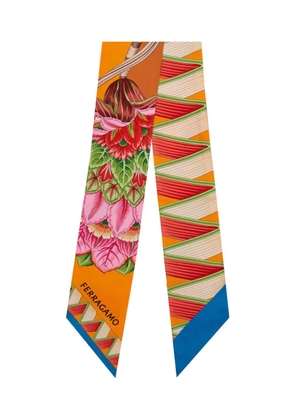 Ferragamo graphic-print silk bandeau - Orange