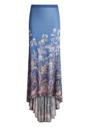 ETRO floral-print maxi skirt - Blue