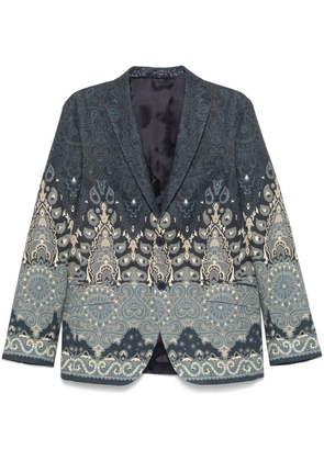 ETRO paisley-jacquard blazer - Blue