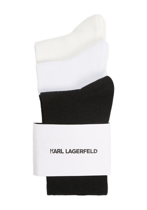 Karl Lagerfeld logo socks (pack of three) - Black