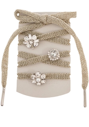 Golden Goose crystal-embellished woven shoelaces