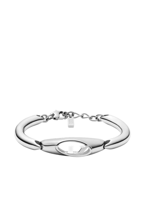 Diesel cutout oval logo bracelet - Silver