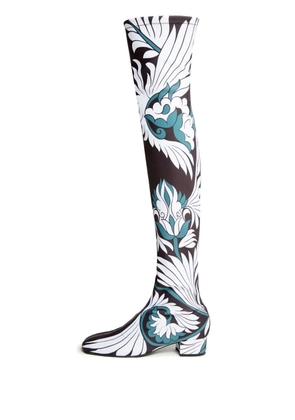 La DoubleJ Edie graphic-print boots - Brown