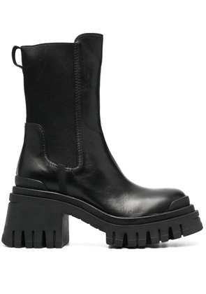 Premiata block-heel leather boots - Black