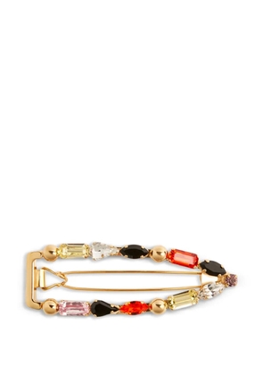 La DoubleJ crystal-embellished hair clip - Gold
