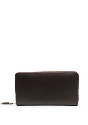Comme Des Garçons Wallet zip-up calf leather cardholder - Brown
