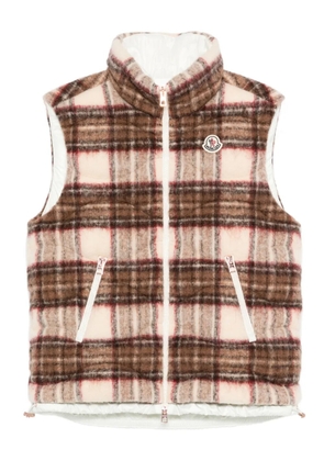 Moncler checked gilet - Brown