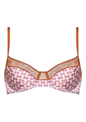 ERES Stereo geometric-print bra - Purple