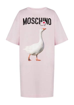 Moschino goose-print mini T-shirt dress - Pink