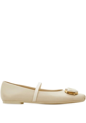 Ferragamo New Vara buckle-detail ballet flats - Neutrals