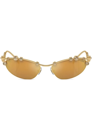 Swarovski Eyewear crystal-embellished cat-eye sunglasses - Gold
