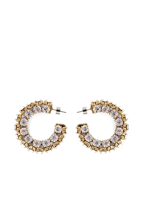 AREA small Crystal hoop earrings - Gold