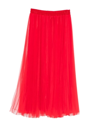 STYLAND pleated-tulle midi skirt - Red