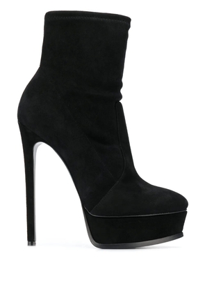 Casadei platform ankle boots - Black