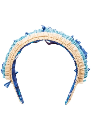 La DoubleJ Halo raffia hairband - Neutrals