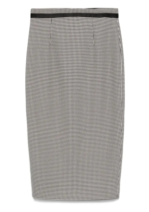 STYLAND houndstooth midi skirt - Black